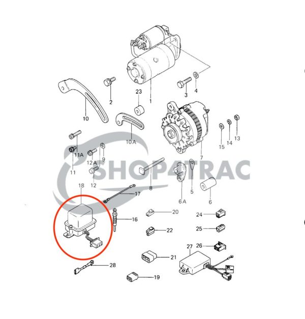 Spanningsregelaar Shibaura SU - SL | Iseki TX144 - TX2160 | Sato S373D | Shop4Trac