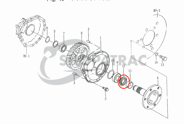 Anillo de retención Iseki eje trasero TX | TU | TF | Bolens G152 – G174
