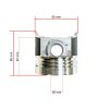 Piston Kubota V2003(IDI) | D1503IDI Indirect injection | Bobcat | Schäffer