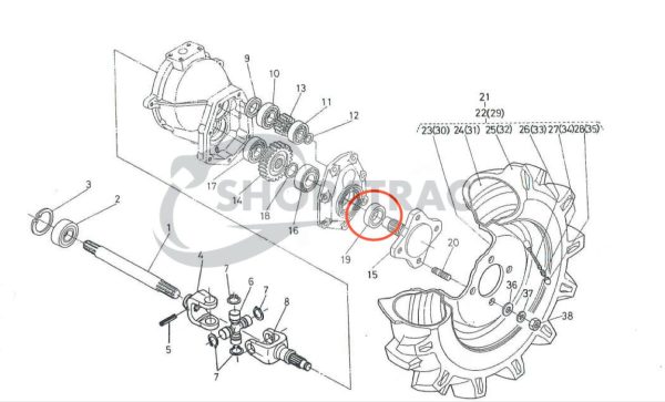 Vooras seal Kubota | keerring AE2074F | Shop4Trac