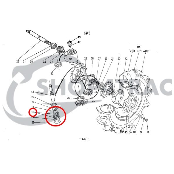 Thrust seal Front Axle Kubota L1501 | L1801 | L2201 | BZ1321E | Shop4Trac