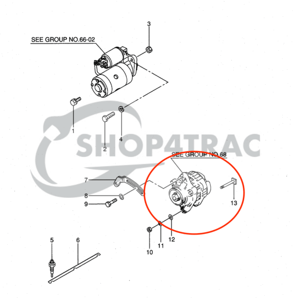 Démarreur Mitsubishi S3L | S4L | Shop4Trac