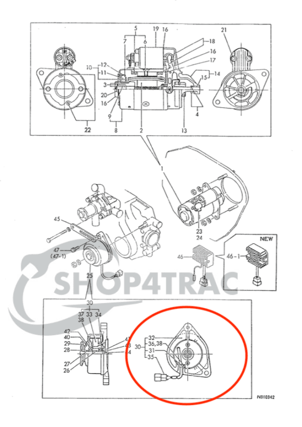 Alternateur Yanmar | Shop4Trac