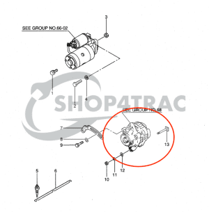 Starter motor Mitsubishi S3L | S4L | Shop4Trac