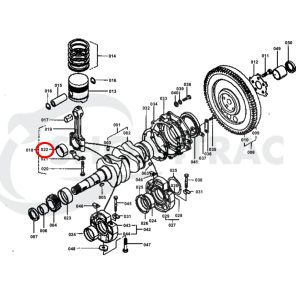 Connecting rod bearing | bearing shell Kubota B6000 | ZL600 engine | Shop4Trac