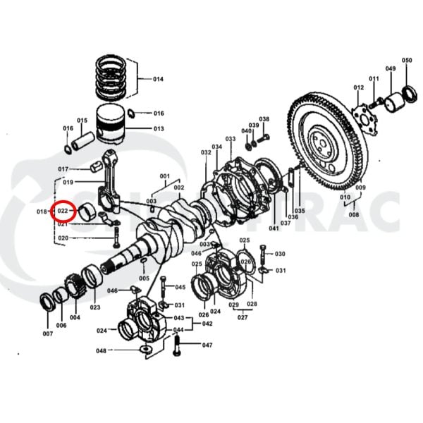 Pleuellager | Lagerschale Kubota B6000 | ZL600-Motor | Shop4Trac