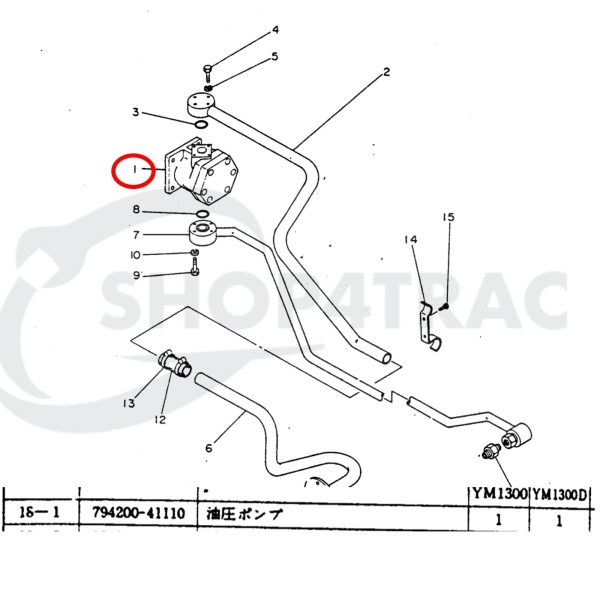Hydrauliekpomp YM135 - YM165D | YM1300D | Shop4Trac