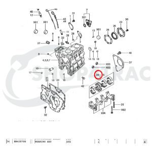 Zestaw Łożysko główne Mitsubishi L3A | L3C | L3E | Sklep4Trac