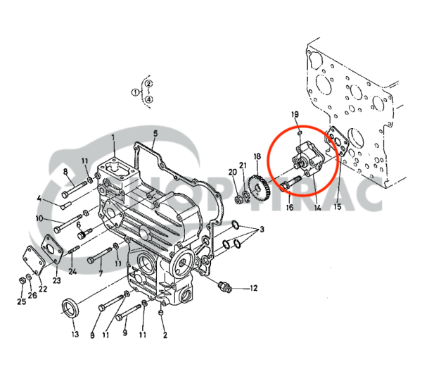 Motorölpumpe Kubota D750 | D850 | D950 | V1100 | V1200 | Shop4Trac
