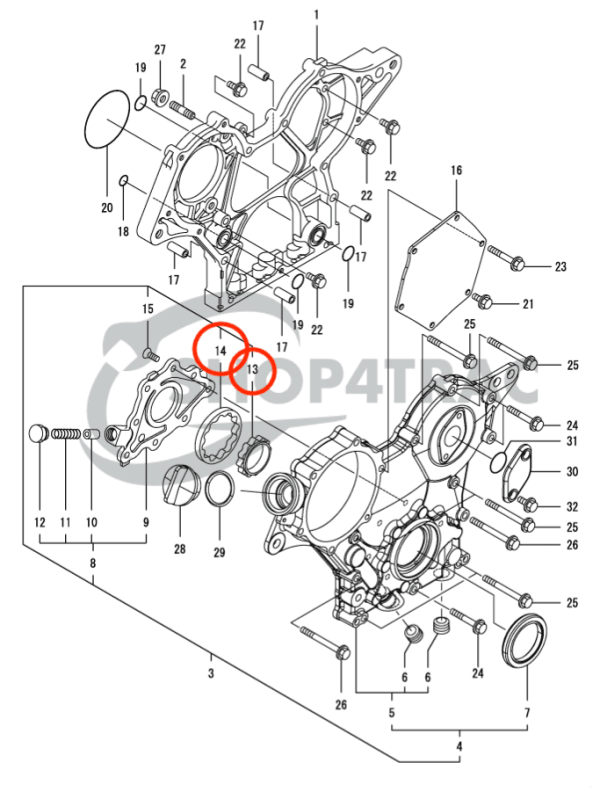 Engine Oil Pump Yanmar 3TNV76 | 3D76 | 3TN76 | Shop4Trac