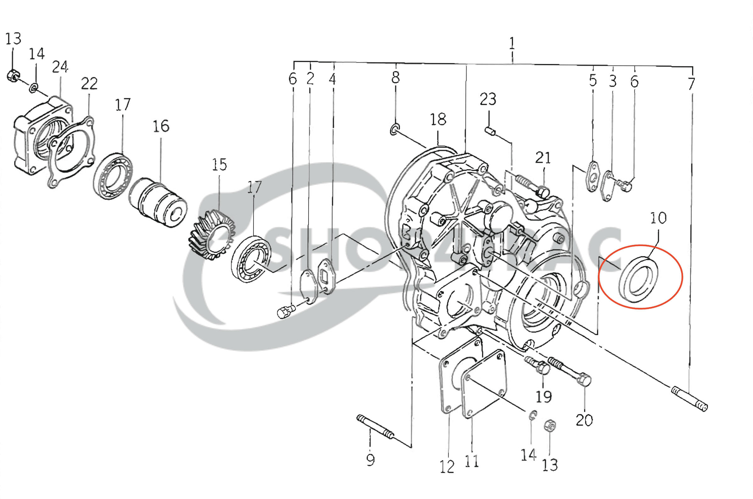 Kurbelwellendichtung vorne+hinten Iseki TS | TL | TA | TU | Shop4Trac Kurbelwellendichtung vorne+hinten Iseki TS | TL | TA | TU | Shop4Trac
