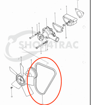 V-snaar TU1700 - TU2101 | Iseki TX1000 | Shop4Trac