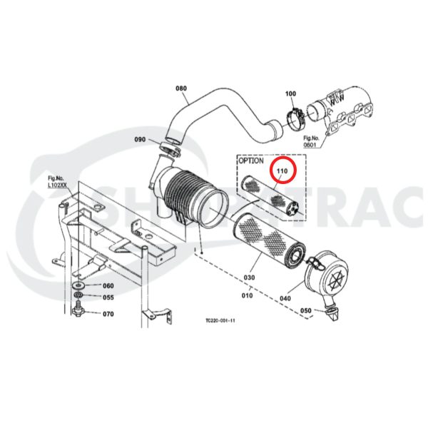 Luftfilter innen Kubota L-Serie | John Deere | Bobcat | Yanmar | Shop4Trac