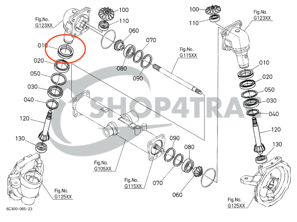 Kubota Vorderachsdichtung B2320 - B2920 | AQ3041E | Shop4Trac