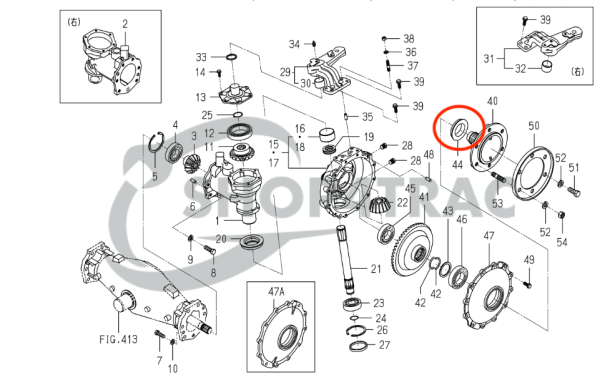 Junta Iseki eje delantero TA290 - TA320 | BQ3160E | Tienda4Trac