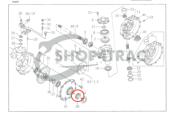 Junta Iseki eje delantero TA290 - TA320 | BQ3160E | Tienda4Trac