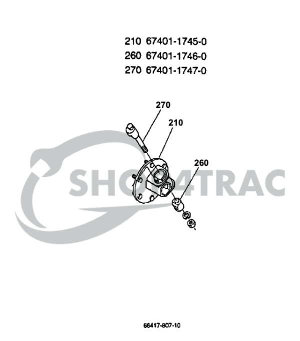 Eje de transmisión de llanta – Wielnaaf Kubota B1550 - B2410 | B5100 - B7610 | B1700 - B2100 | Shop4Trac