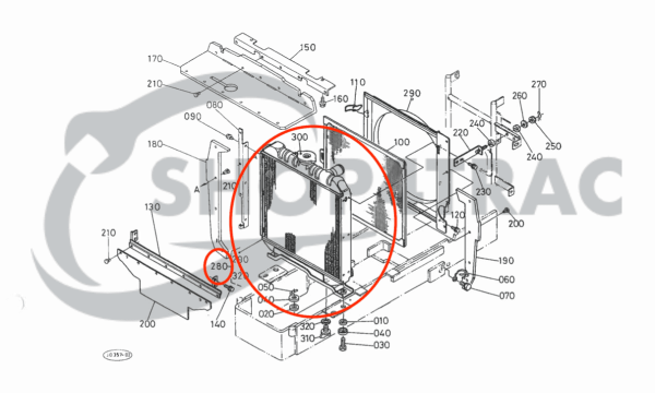 Radiador Kubota L1-18 - L1-245 | L2650 - L2950 | ZL1-18 - ZL1-245 Zen-noh | Tienda4Trac