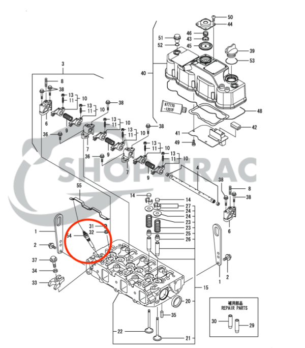 Glühkerze 3TNV88 | 4TNV88 | Shop4Trac