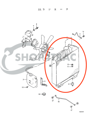 Radiator Yanmar F20 - F255 | FX20 - FX255 | Shop4Trac