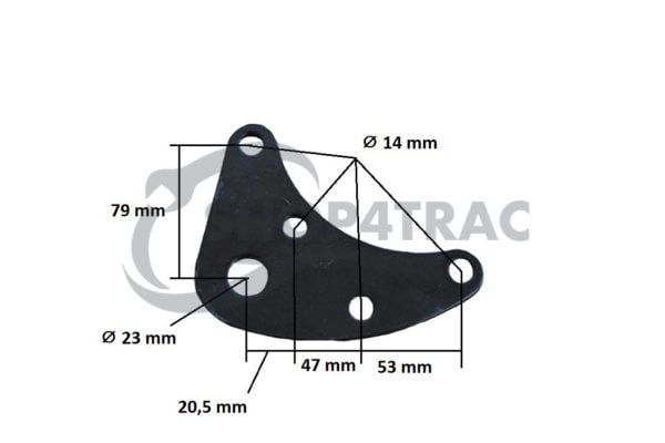 Plaque de fixation relevage 3 points Kubota B6000 | Zen-noh ZB6000 | Lot de 2