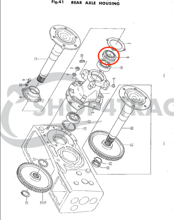 Guarnizione dell’asse posteriore | Paraolio perno passante Iseki TS1610 – TS2220 | Bolens G192 – G194 | G242-G244
