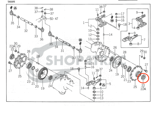 Uszczelka osi przedniej pionowa | TA207 – TA317 | TA525 – 5135 | TG21 – TG31 | TK21 – TK538