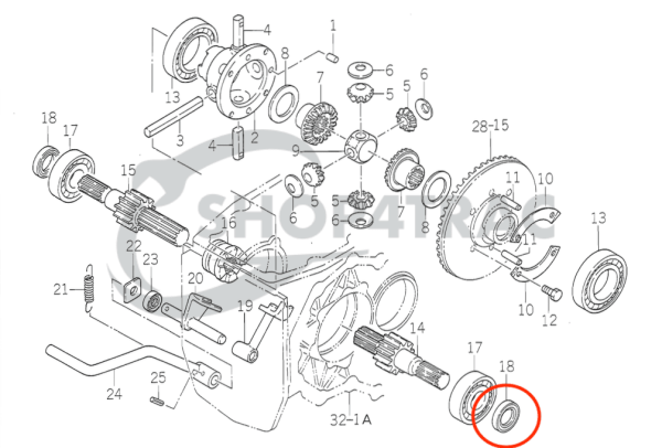 Wellendichtring – PTO TE3210 – TE4270 | TU1700 – TU2101F | TX1000 – TX2160F | TC30458 | Yanmar-Vorderachse