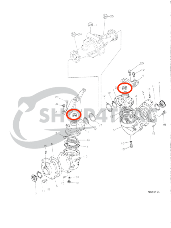 Wellendichtring 4WD Yanmar YM195 – YM276D | YM1610 – YM2010 | YMG1800 – YMG2000 | TC25407
