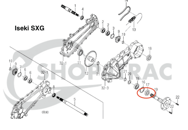 Retén de aceite Kubota B1700 – B3030 | B7300 – B7610 | Iseki SF | Yanmar 24421-204008 | TC20408