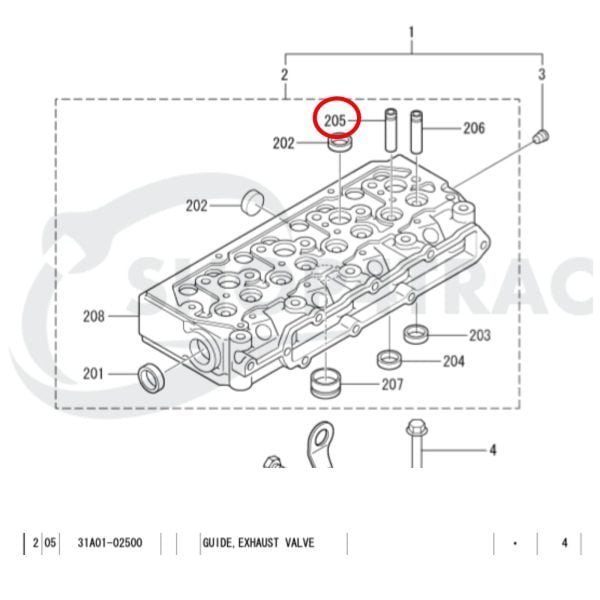 Ventilführung Mitsubishi Exhaust S3L | S4L | S3L2 | S4L2