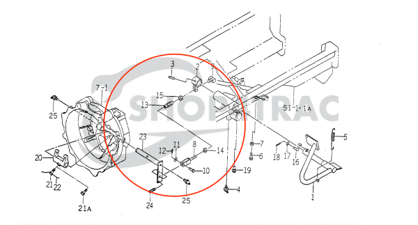 Cable de embrague Iseki TU120 – TU177 | TU180 – TU257 | TU320 – TU324