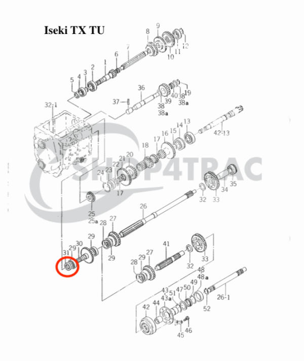 Wellendichtring Iseki 4WD Eingangswelle | Kubota 4WD AS B1121 – B3030 Öldichtung | TC20358