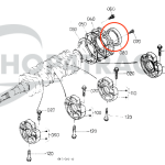 Kubota Kurbelwelle hinten D1102- D1803 | V1702 - V2403