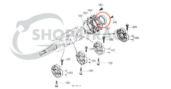 Kubota Joint de Vilebrequin arrière D1102- D1803 | V1702 - V2403 – OEM: 19202-04460, 8510213, BH1445E