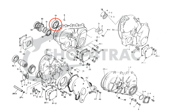 Kurbelwelle vorne Isuzu Iseki TA207 - TA317 | TS1610 - TS4510 | TU180 - TU257 – OEM: AH2847, AH2847E, 909924-4480