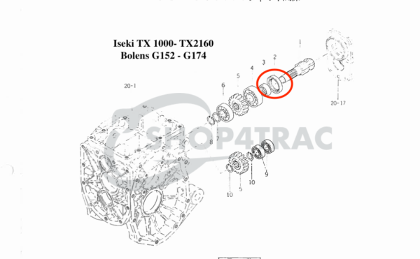 Wellendichtring Iseki TX – TU PTO Bolens | Kubota TC355510