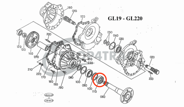Retén de aceite Kubota GL | L185 – L245 | L1501 – L3800 | Hinomoto NX | AQ7747E |