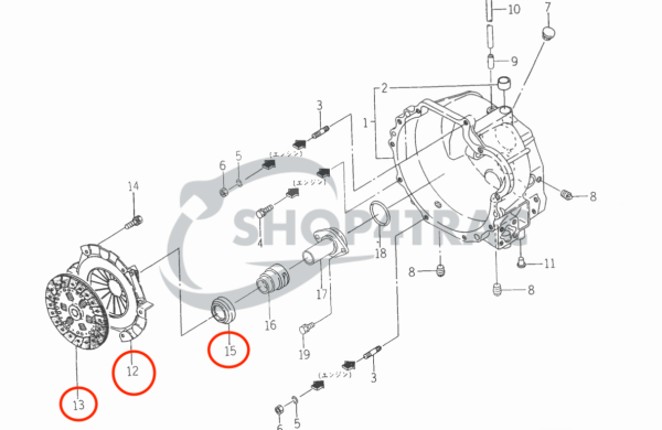 Koppelingsset Iseki SIAL hunter 18 – 20 | TF15 SIAL – TF19 SIAL | SIAL153 – SIAL193