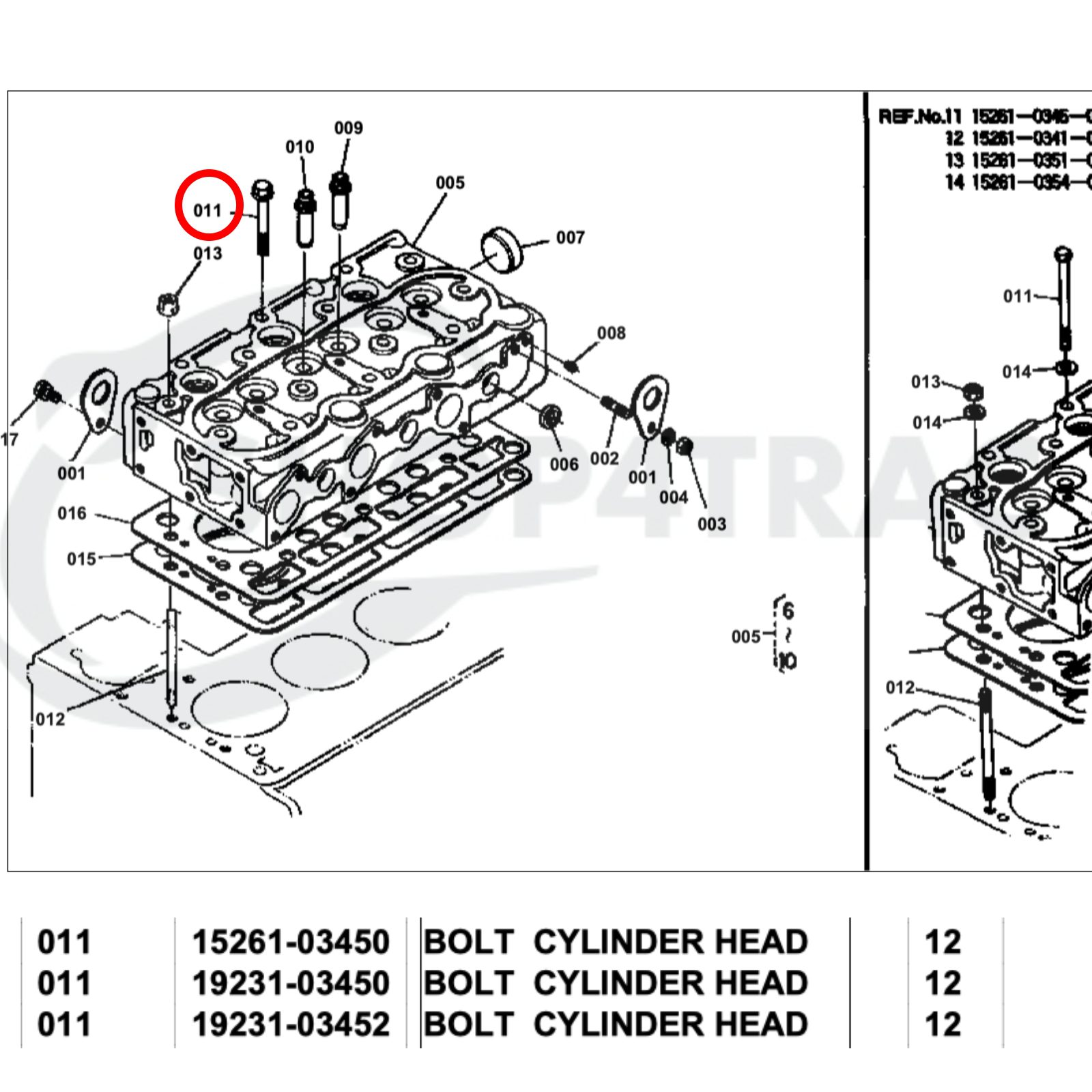 d750 kubota bolts