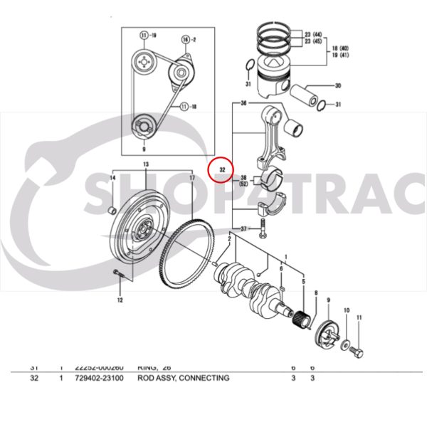 Connecting Rod suitable for Yanmar 3TNE84 | 4TNE84 | 3TNE88 | 4TNE88 | 3TNV88 | 4TNV88