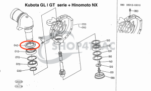 Front axle seal Kubota GL | GT | Aste | Hinomoto NX | Iseki TF | TH | AQ7451F |