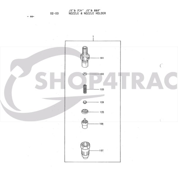 Injecteur de carburant complet Mitsubishi Motoren L2A – L3E | S3L(2) | S4L(2) | S4L | S4S – S6S | S4Q2 | Weidemann | Peljob | Terex | Toro