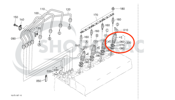Fuel Injector complete Kubota D1403 | D1463 | D1503 | V2203 | 77MM