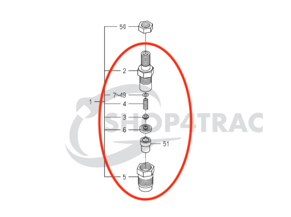 Fuel Injector complete Iseki SXG19 – SXG326 | TXG23 – TXG237 | TM223 – TM3247 | TLE3400 | DN0PD620
