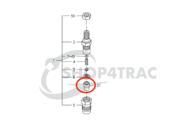 Dysza wtryskiwacza Iseki SXG19 – SXG326 | TXG23 – TXG237 | TM223 – TM3247 | TLE3400 | DN0PD620