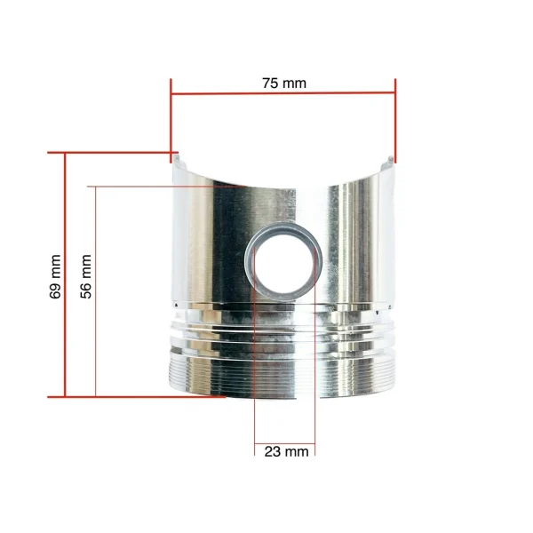 Zuiger Yanmar 3T75HA 75mm – YM220 | YM226 | penboring 23mm
