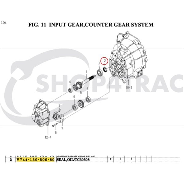 Keerring transmissie | PTO | Iseki | SF | TH