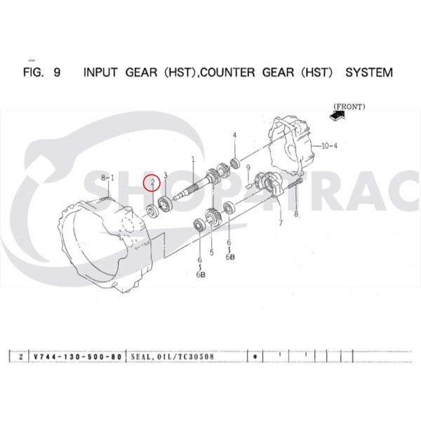 Keerring transmissie | PTO | Iseki | SF | TH