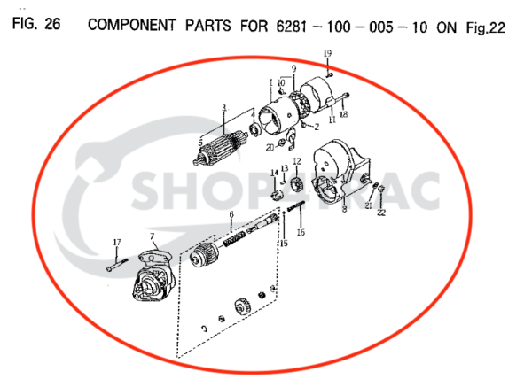 Startmotor Iseki TM15 – TM223 | Agco 25 | Challenger MT225 | E3112 – E393